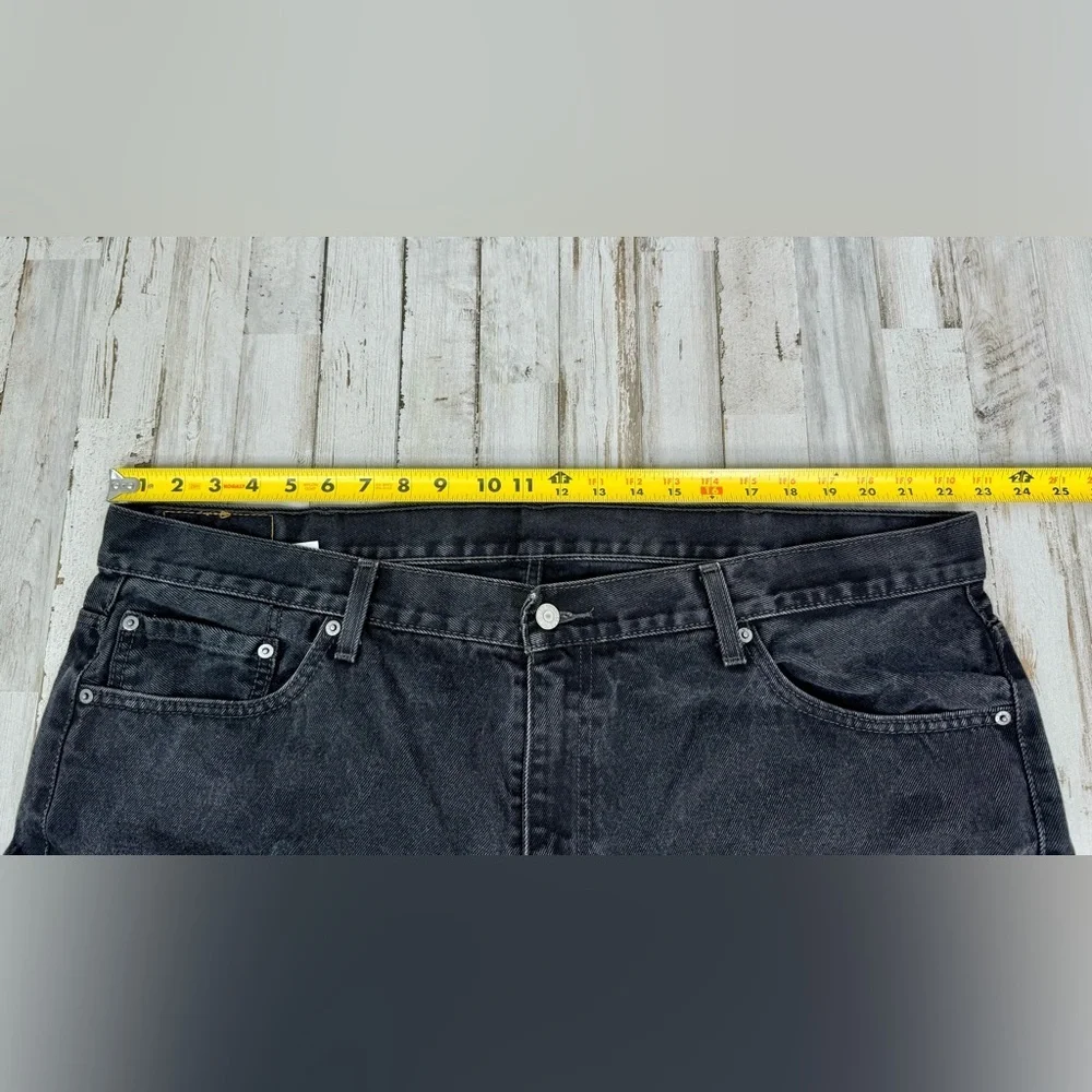 Levis Jeans Mens 46x30 Black 505 Straight Wide Leg Western Cowboy 100% Cotton